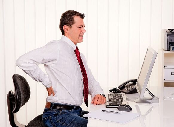 back pain during sedentary work